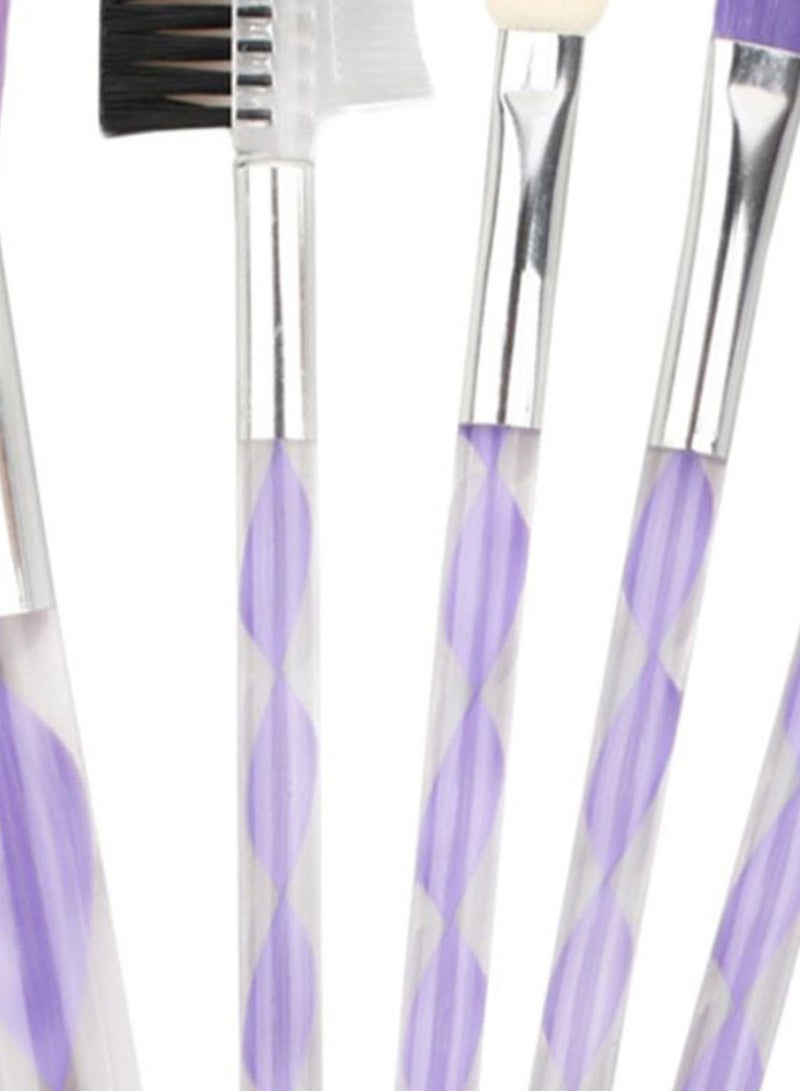 NIBEMINENT 5-Piece Portable Makeup Brush Set Multicolour - Image 2