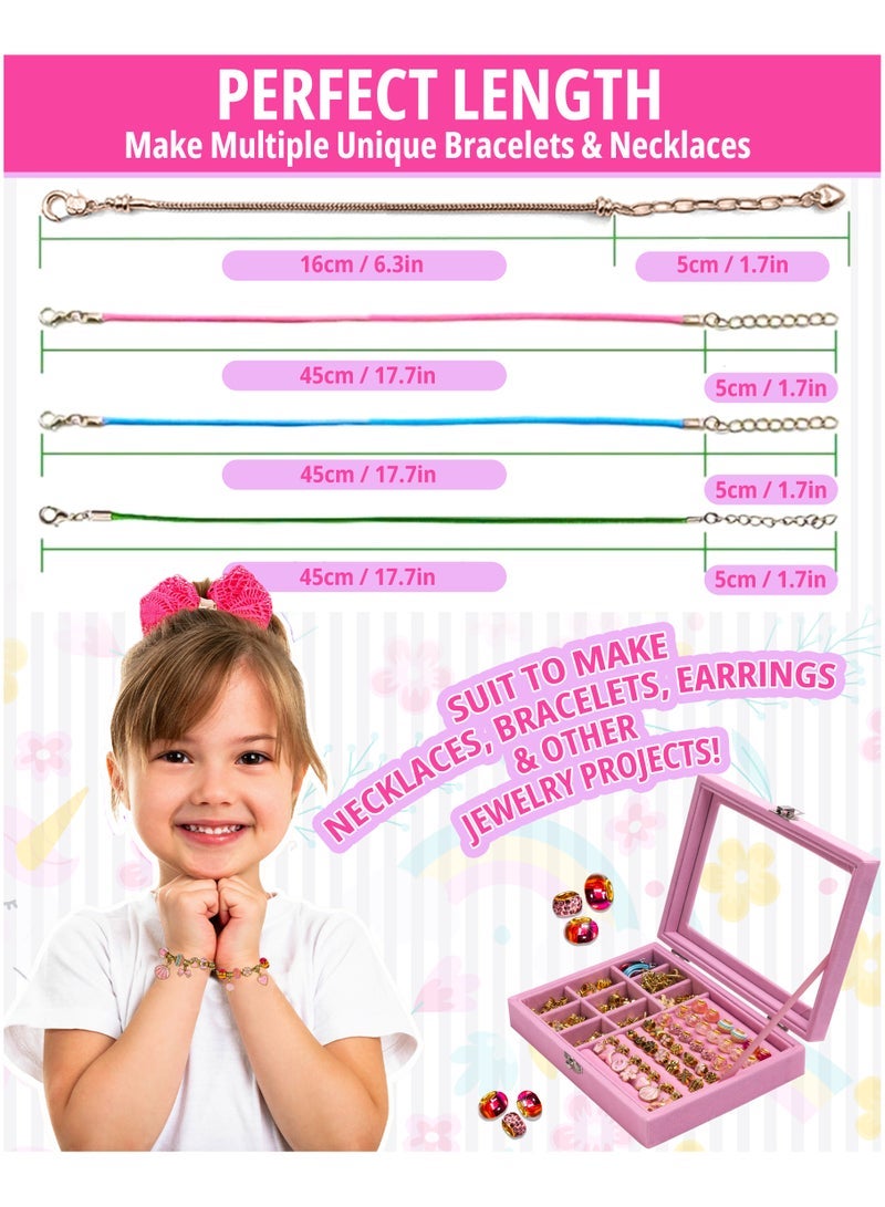 GRAFLO Bracelet Making Kit for Girls, Charm Bracelets Kit with 66pcs Beads with Jewelry Box, Elegant Clay Set for DIY Craft, Learning Toy Gift for Adolescent & Kids, for 6-12 Years Old (Gold) - Image 4