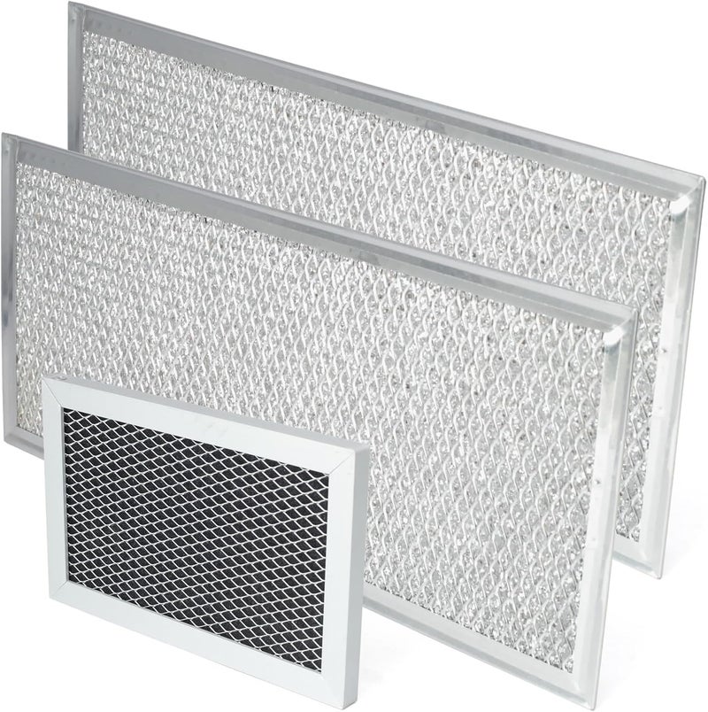 GLOXTED 3 Pcs Grease Filter Kit Compatible with GE Microwave Oven JVM6175SF1SS JVM6175SK1SS JVM6175SK2SS JVM6175SK3SS - Image 1