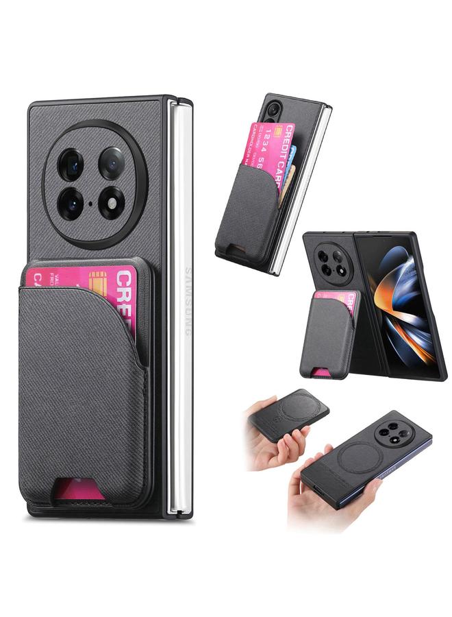 اس-توب جراب لهاتف OPPO Find N5 مصنوع من الجلد الصناعي مع حقيبة بطاقات وغطاء خلفي مغناطيسي للهاتف - Image 1