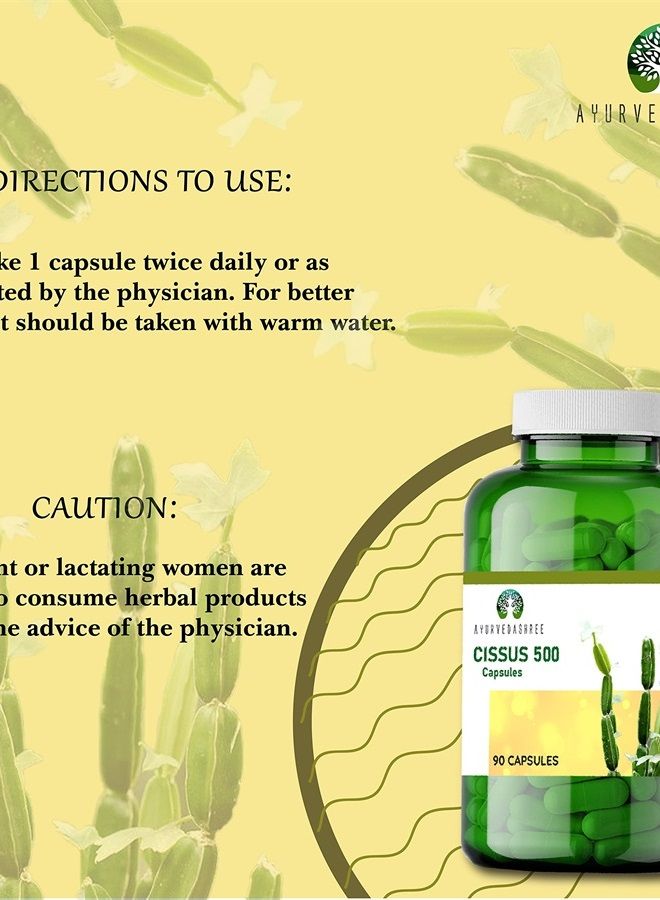 AYURVEDASHREE Asthishrunkala Powder Capsules Cissus quadrangularis 90 Capsules 500mg - Image 4