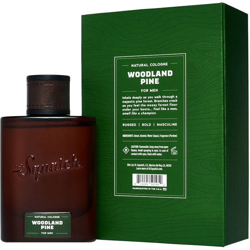 Dr. Squatch Woodland Pine Natural Cologne - Pine, cypress, and vetiver fragrance inspired by Pine Tar Bar Soap - Image 2