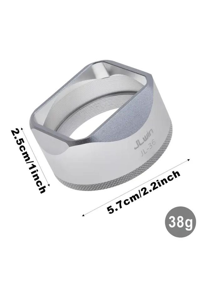 Silver Lens Hood Compatible with Fujifilm X100VI X100V X70 X100F Camera - Image 4