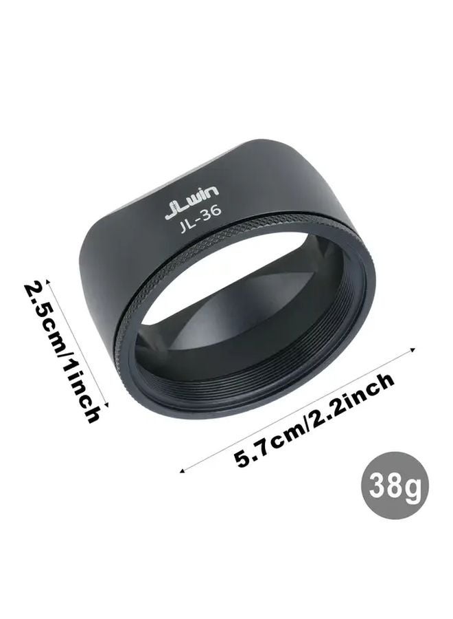 Silver Lens Hood Compatible with Fujifilm X100VI X100V X70 X100F Camera - Image 3