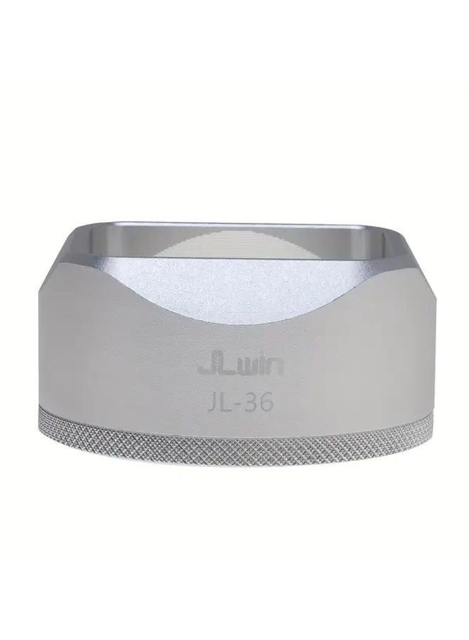 Silver Lens Hood Compatible with Fujifilm X100VI X100V X70 X100F Camera - Image 1