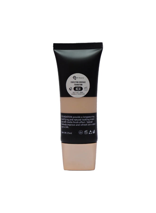 IDA Beauty Glam It! Perfecting Coverage Foundation | Full Coverage, Matte Finish, Long-Lasting, Lightweight | Vegan, Halal, Cruelty-Free (Keji) - Image 3