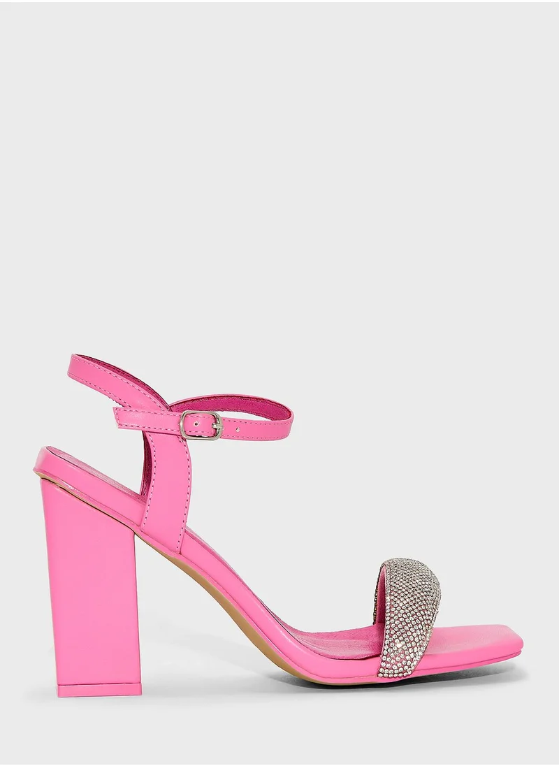 منبور Ankle Strap High Heel Sandals