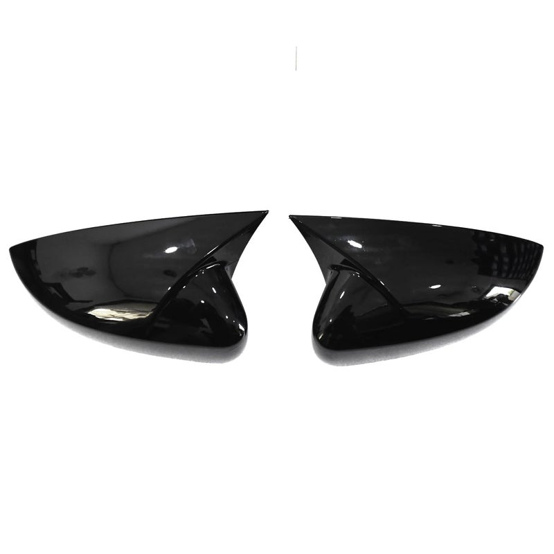 KMH Batman Style Car Mirror Caps Covers Compatible with Volkswagen Polo 2015+, Vento and Ameo Car Accessories (Gloss Black) Set of 2 Pcs - Image 5