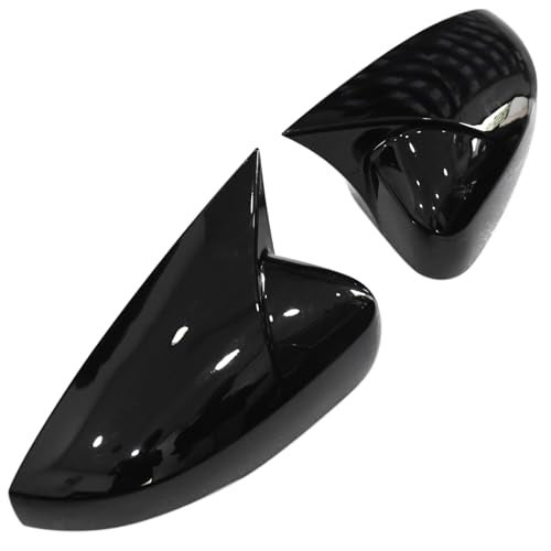 KMH Batman Style Car Mirror Caps Covers Compatible with Volkswagen Polo 2015+, Vento and Ameo Car Accessories (Gloss Black) Set of 2 Pcs - Image 2