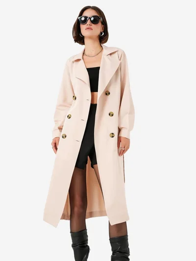 BIG DART BDART Double Breasted Long Trench Coat