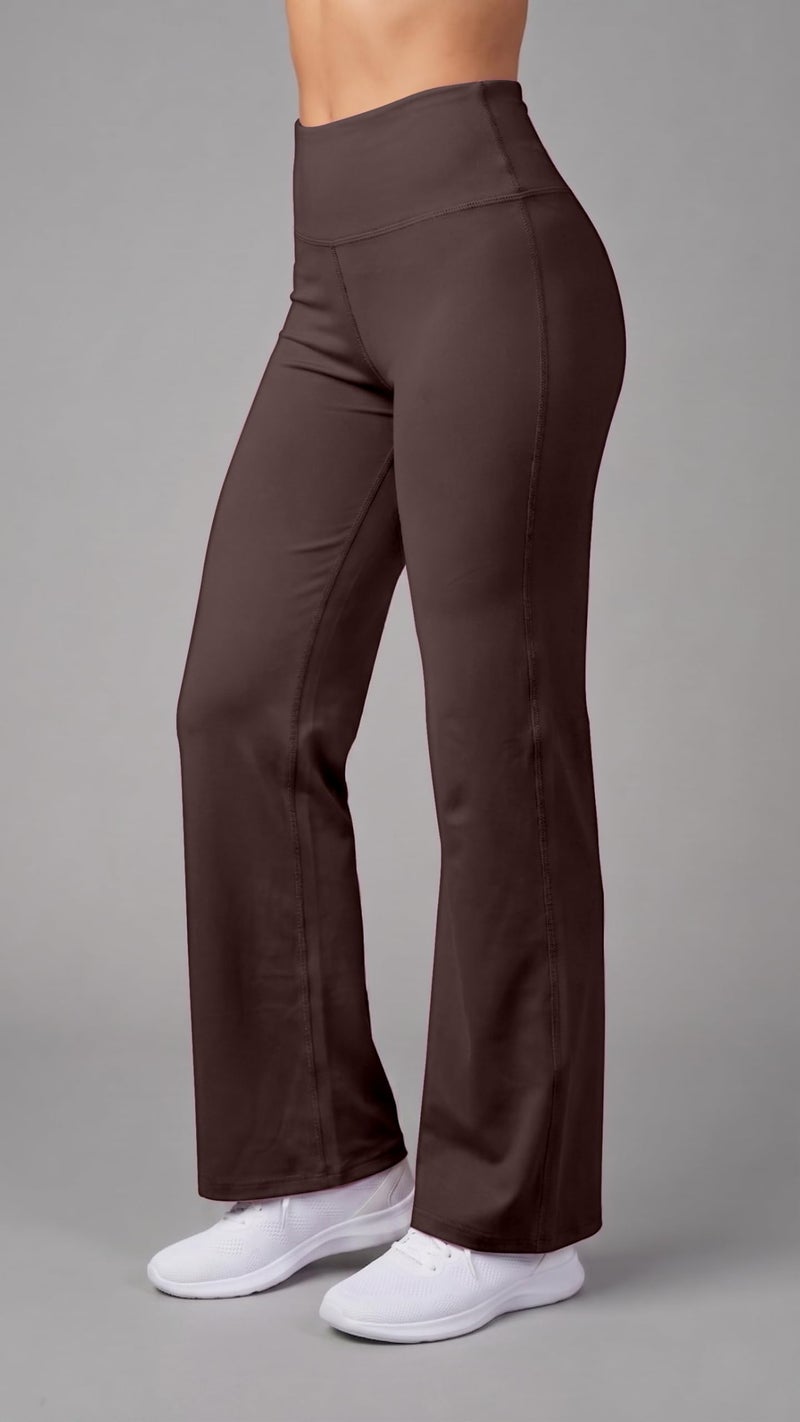 Mehrang Women Mid Rise Premium Gym/Active Wear Tights Stretchable Leggings Yoga Pants Gym Tight, (In, Alpha, L, Mud) - Image 5