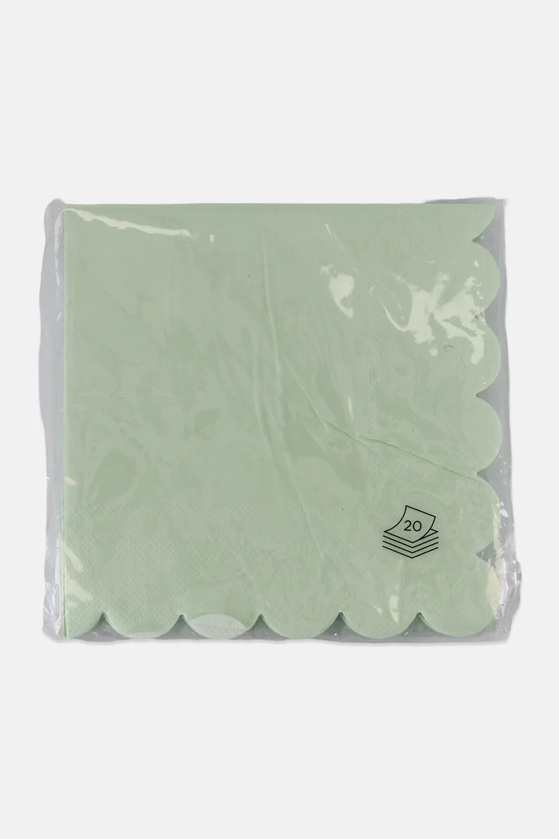 Muy Mucho 20 Piece Of Paper Napkins 32 x 32 cm, Sage Green