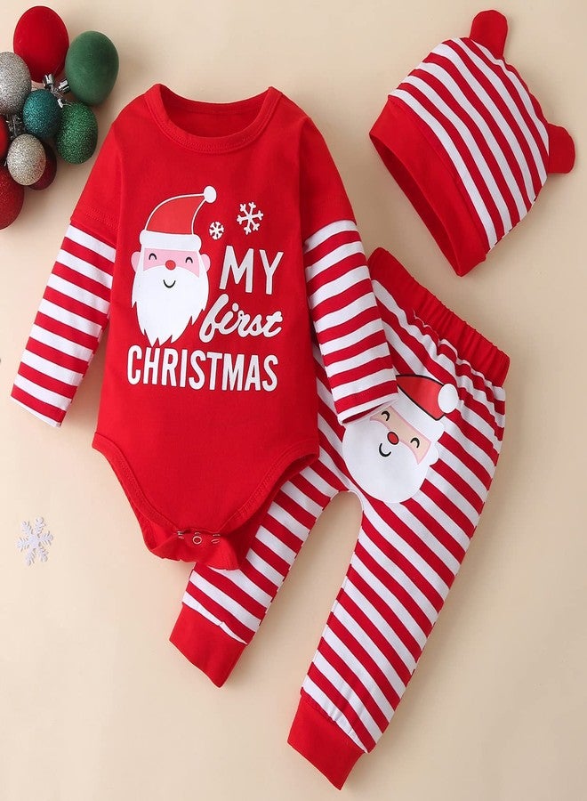 Fullfamous My First Christmas Baby Girl Boy Clothes Outfits Red Christmas 18-24 months - Image 2