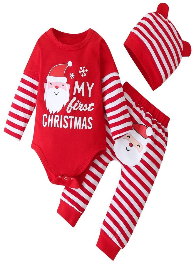 Fullfamous My First Christmas Baby Girl Boy Clothes Outfits Red Christmas 18-24 months - Image 1