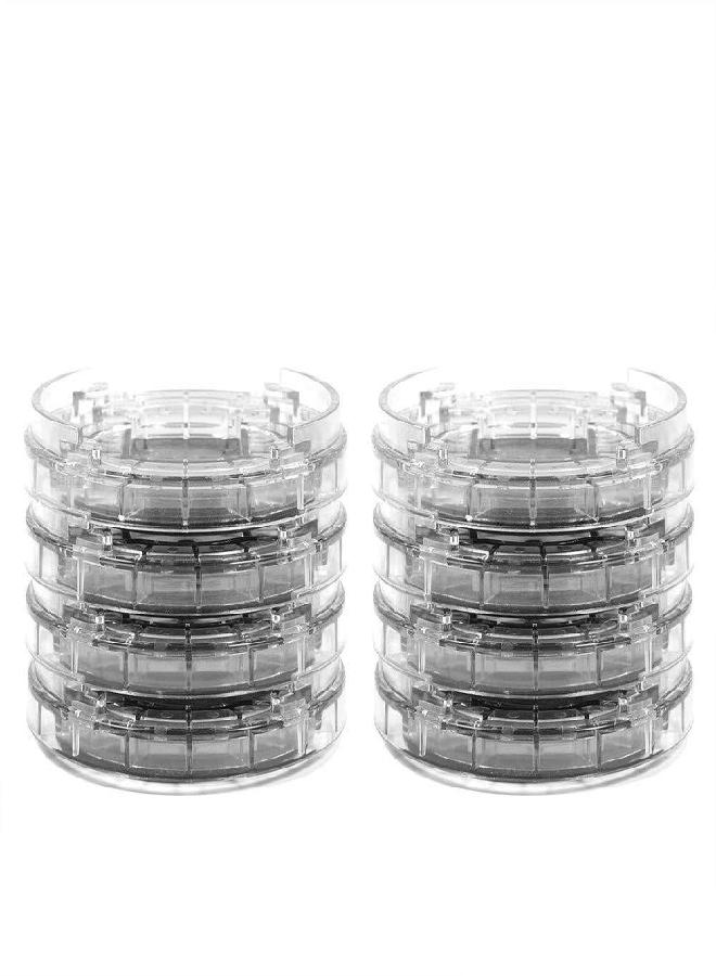 GOTOTOP Furniture Round Risers, 8pcs/Set Bedding Bed Furniture Riser,Adjustable Bed Risers Furniture Leg,Plastic Non-Slip Riser Table Lift for Sofa Table Chair Bed Desk (Transparent) - Image 3
