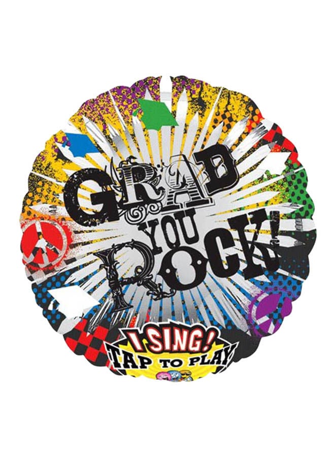 نيبمينينت بالون غنائي بعبارة Grad You Rock مقاس 28 بوصة طراز P60 28بوصة