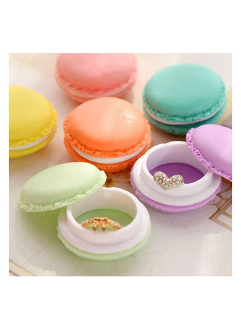 Y&D 6pcs Macaron Box Cute Jewelry Organizer, Portable Travel Candy Organizer Container Earrings - Image 2