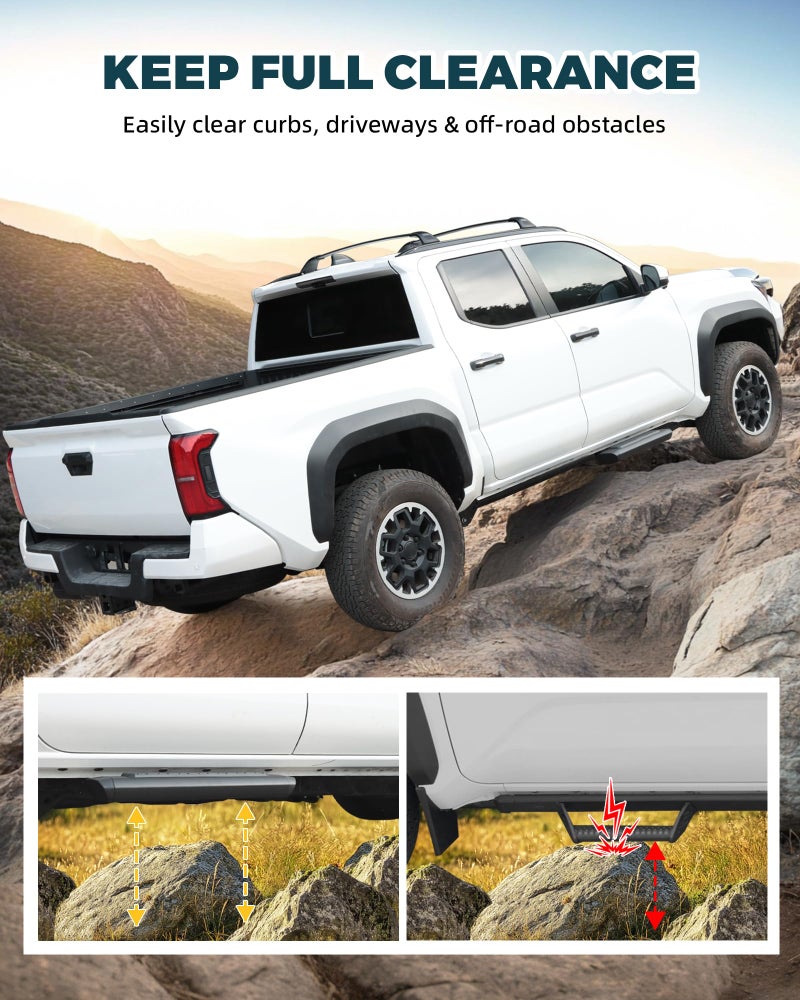 Trumgeta 6" EZ Side Steps Fit for 2019-2026 Dodge Ram 1500 Crew Cab Quad Cab, No Drill Truck Aluminum Running Boards, 350 lbs Per Panel Black Nerf Bars Ram Accessories - Image 5