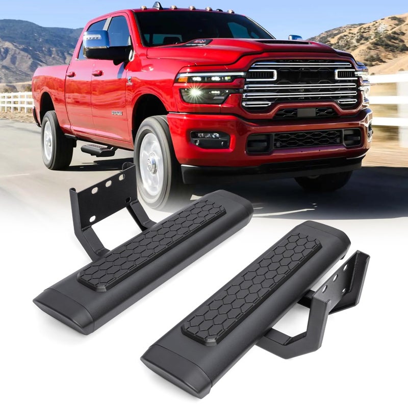 Trumgeta 6" EZ Side Steps Fit for 2019-2026 Dodge Ram 1500 Crew Cab Quad Cab, No Drill Truck Aluminum Running Boards, 350 lbs Per Panel Black Nerf Bars Ram Accessories - Image 1