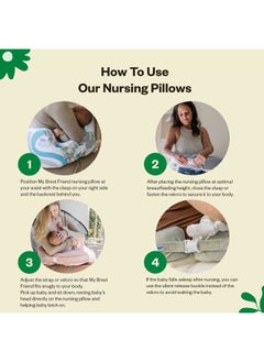 My Brest Friend Organic Cotton Deluxe Nursing Pillow Cover - Slipcovers For Baby - Adjustable Fit, Easy Care, Durable - Original Nursing Pillow Not Included, Organic Cream  - Image 5