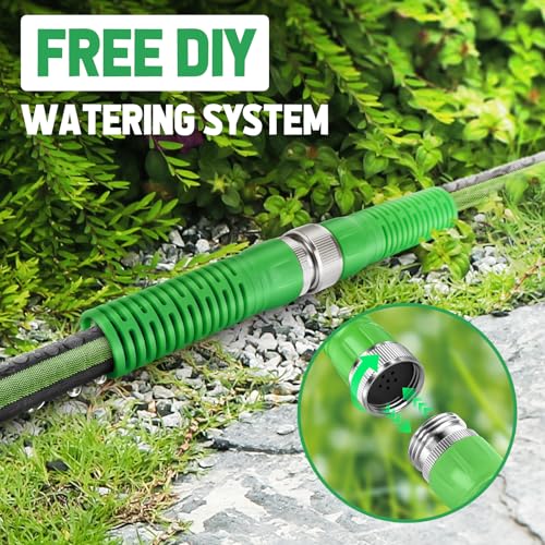 PUUKU Flat Soaker Hose 25ft for Garden and Lawns, 80% Water-Saving Drip Irrigation Hose with Anodized Aluminum Ends, Flexible Leakproof Double Layer Gardening Hoses ﻿ - Image 5