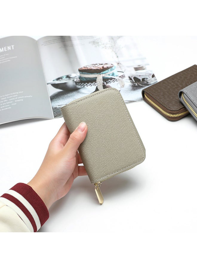 Ladies Short Clip Handheld Small Wallet Men's Cross Stitch Coin Purse Hard Coin Bag Fashionable Compact Money Holder-Color:Black [blue Lining] In Stock - Image 4