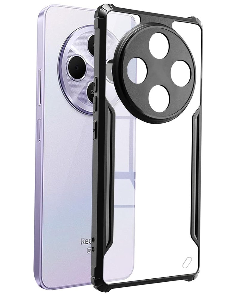 SPAZY CASE غطاء خلفي ® Redmi A4 5G | غطاء خلفي شفاف من الكريستال الصلب مع واقي TPU، غطاء حماية ضد السقوط لـ Redmi A4 5G - Image 1