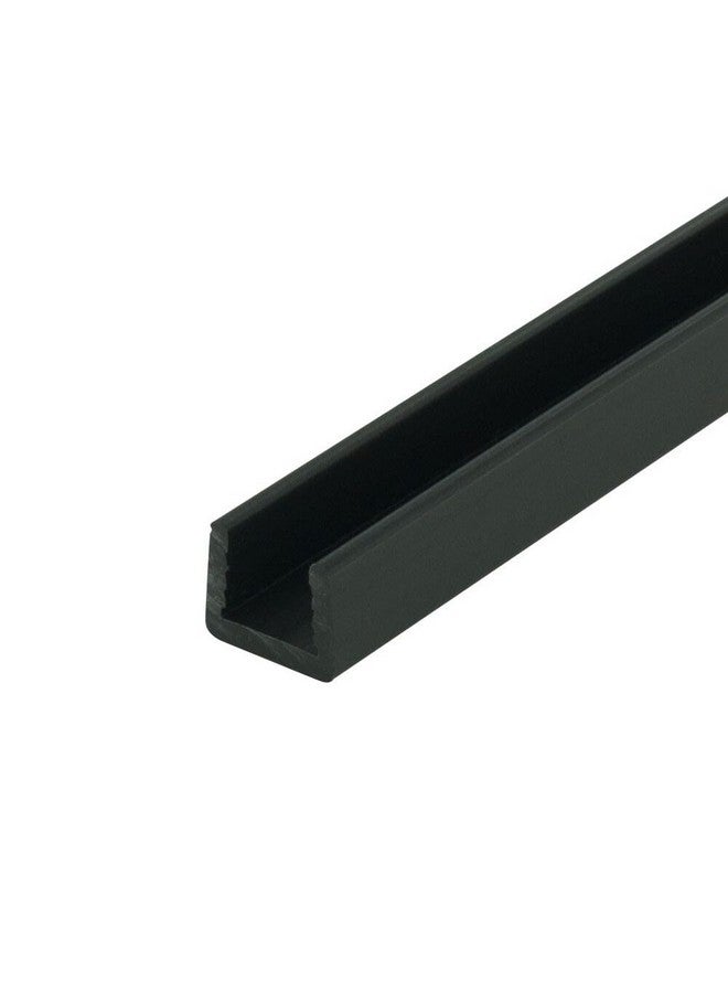 Outwater Plastics Black 3/8'' Styrene Plastic U-Channel/C-Channel 36 Inch Lengths (Pack of 4) - Image 1