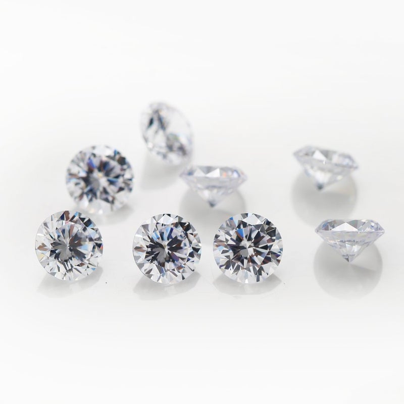 JIANGYUANGEMS 1000pcs 2.5mm 5A Round Machine Cut White Cubic Zirconia Stone Loose CZ Synthetic Gemstone for Jewelry Making - Image 2