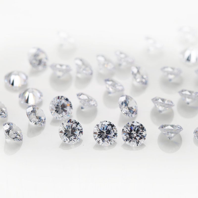 JIANGYUANGEMS 1000pcs 2.5mm 5A Round Machine Cut White Cubic Zirconia Stone Loose CZ Synthetic Gemstone for Jewelry Making - Image 3