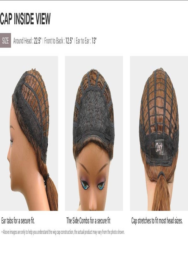 أوتر شعر مستعار قصير من نوع Outre Quick Weave Half Wig Cap Lays Flat Wig KAYLEY (DR2/BLSDBL) - Image 3