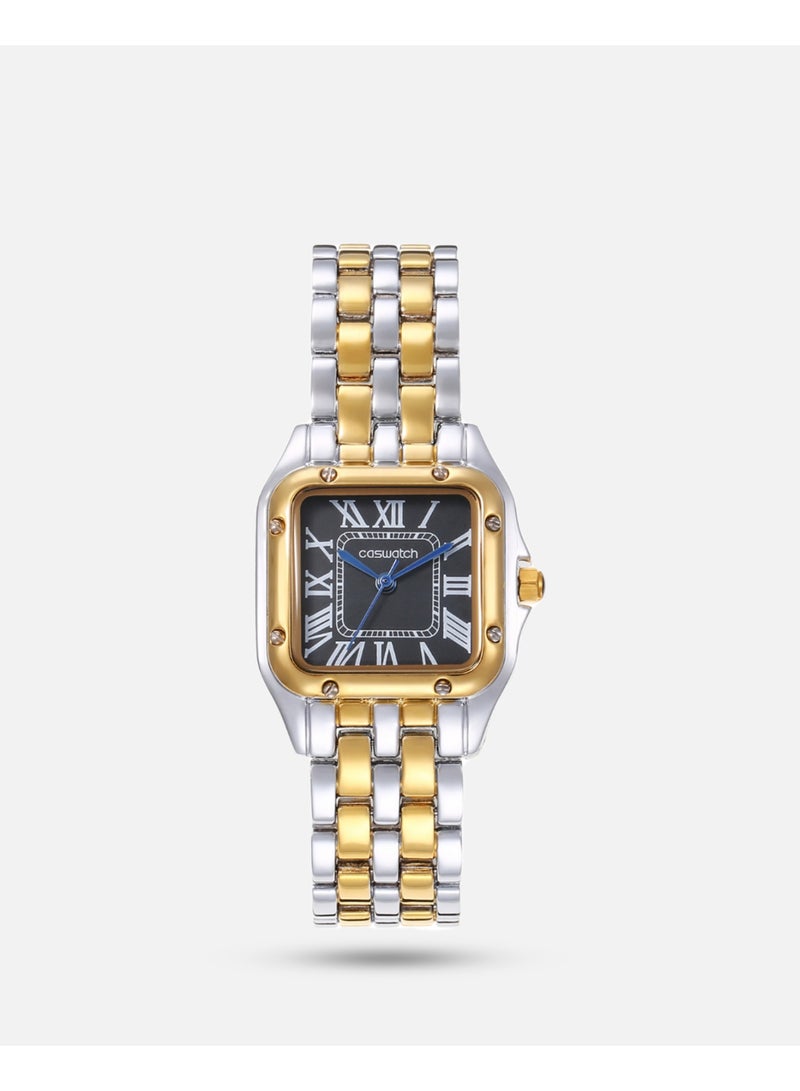 Women's square watch in two colors, black - Image 2