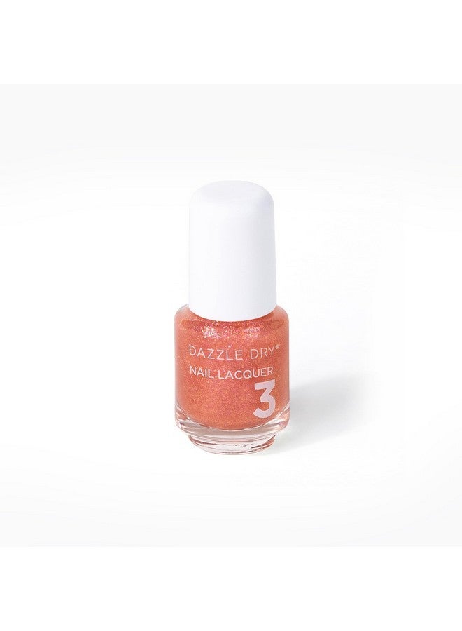 Dazzle Dry Nail Mini Lacquer (Step 3) - Heart Of Gold - A Shimmering Rose Gold Layering Effect. Sheer Shimmer. (0.17 Fl Oz / 5 Manicures) - Image 1
