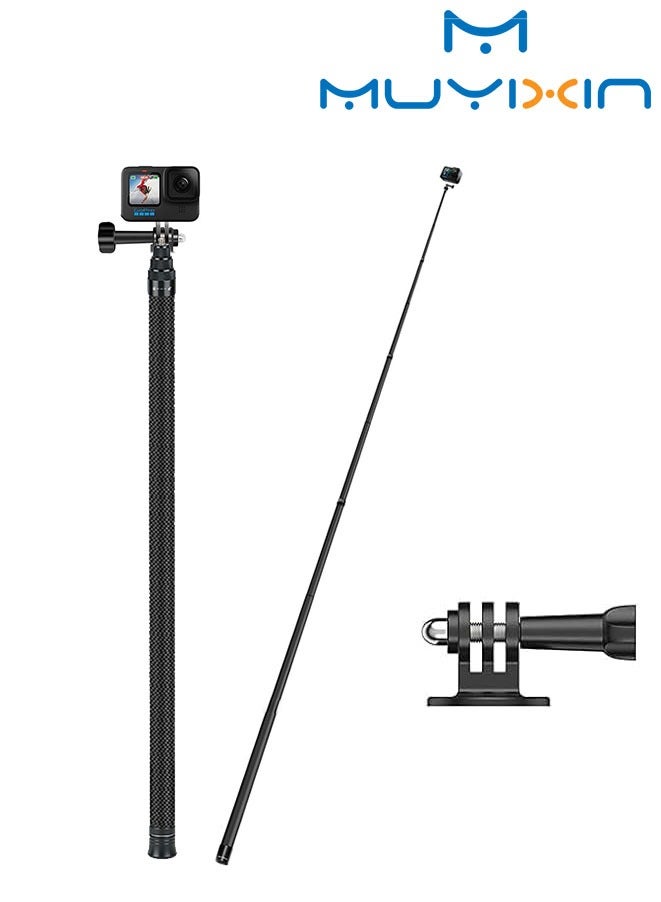 Muyixin 118" Long Carbon Fiber Handheld GoPro Selfie Stick Extendable Pole Monopod for GoPro Hero 11/10/9/8/7 Black, DJI OSMO Action Camera, Insta 360 Cam & Other Action Cameras - Image 1