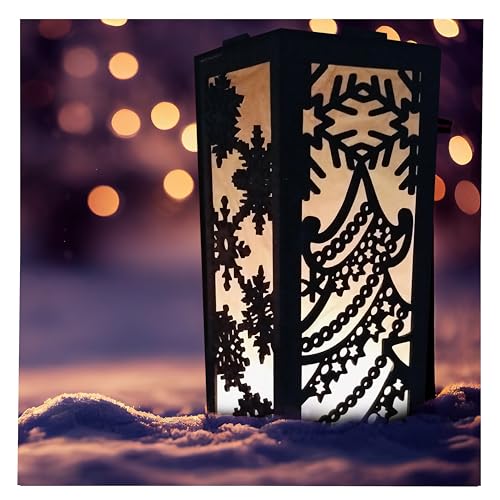 SOLOBOLO Christmas Decoration Items Light Box | Xmas Table Candles Lights Decor | Christmas Lanterns | Christmas Decoration Candle Holder - Image 5