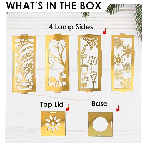 SOLOBOLO Christmas Decoration Items Light Box | Xmas Table Candles Lights Decor | Christmas Lanterns | Christmas Decoration Candle Holder - Image 2