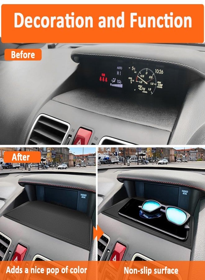 Auovo Dashboard Mats Compatible with Subaru Crosstrek Accessories 2012-2017 Forester 2014-2018 XV Impreza 2012-2016 Car Interior Silicone Dash Pad Liner Tray (Black) - Image 3