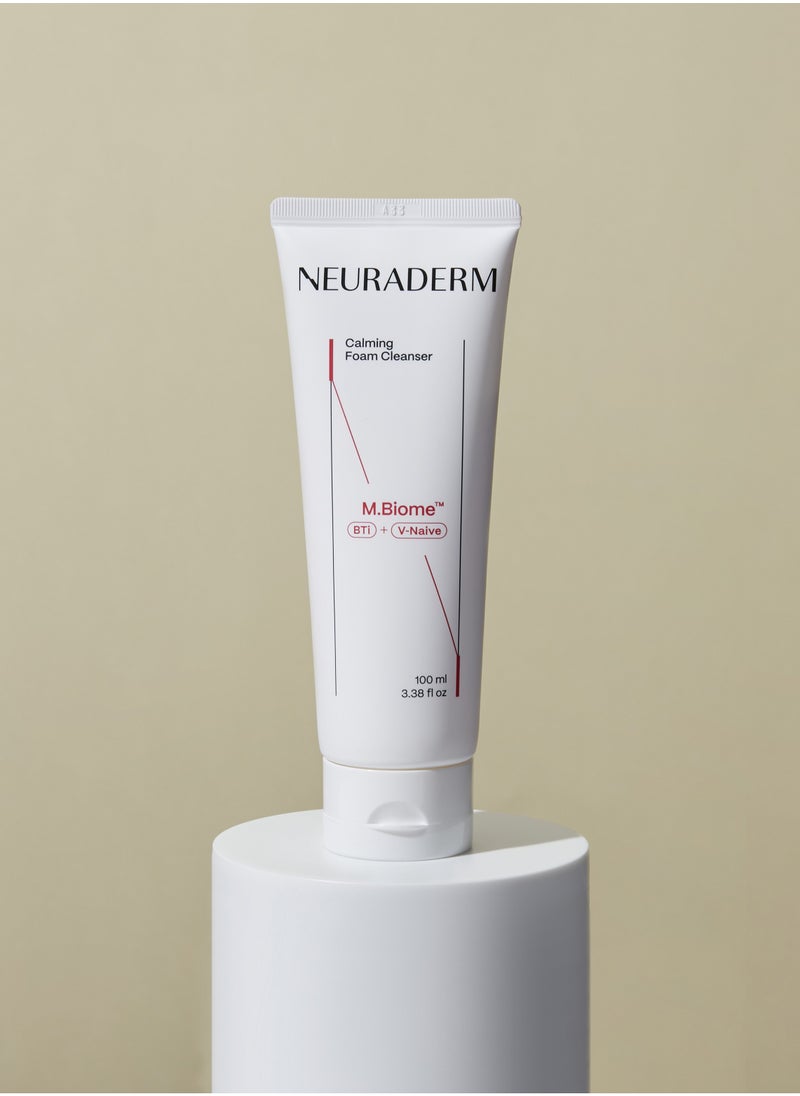 NEURADERM - Calming Foam Cleanser, Gentle Daily Creamy Foaming Mild pH Fash Wash to Refresh Soothe Hydrate and Purify Whitehead and Blackhead (100ml, 3.38 fl.oz) - Image 1