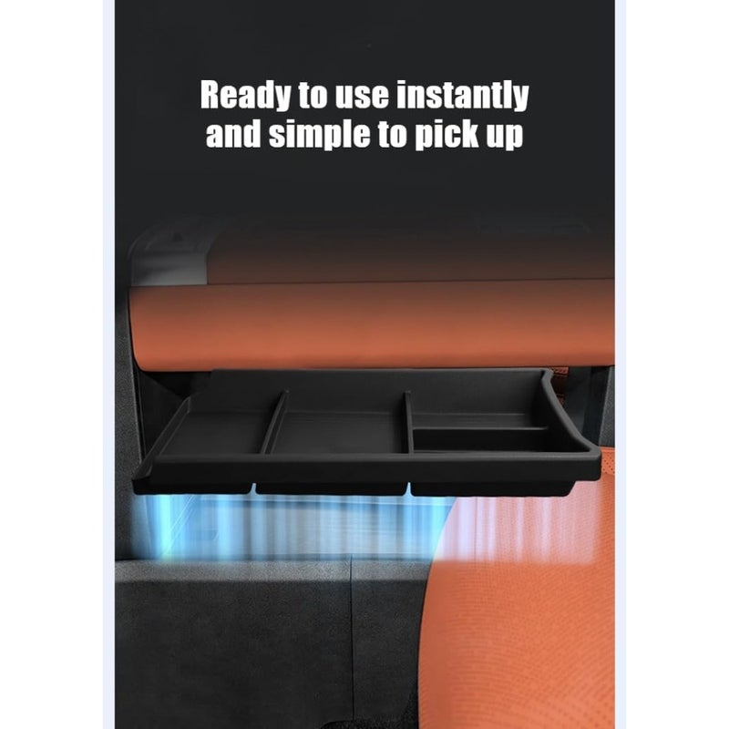 Center Console Lower Storage Organizer Tray Compatible With BYD Leopard 7 Titanium 7 2025 2026 TPE Non-Slip Shock-Absorbing Mat Interior Accessory For Car Home Office Black 30x15x3cm Durable Flexible Fit - Image 4