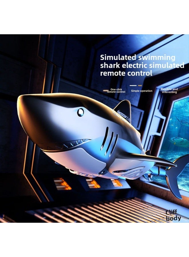 Beauenty Remote Control Shark Children Electric Remote Control Shark Charging Simulation Model Summer Swimming Toys Water Toys-Color:Simulated Blue - Fully Waterproof 【light + Super Powerful】-Specifications: - Image 3