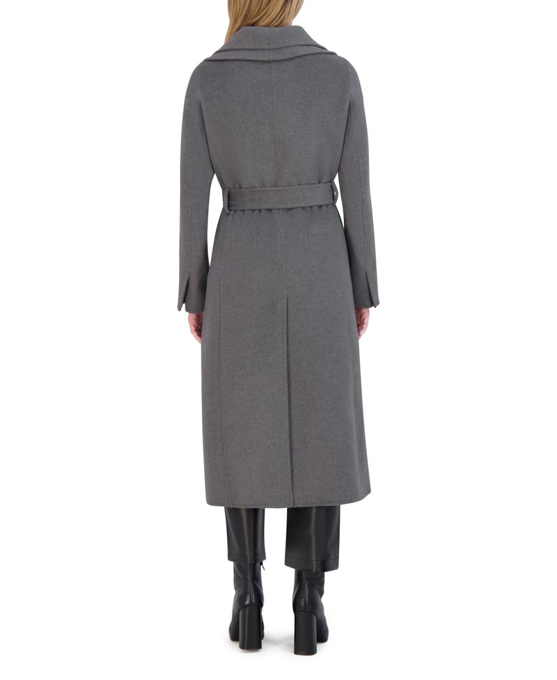 Tahari Women's Peacoat Wool Blend Double Face Winter Trench Coat, Ash, X-Large - Image 4