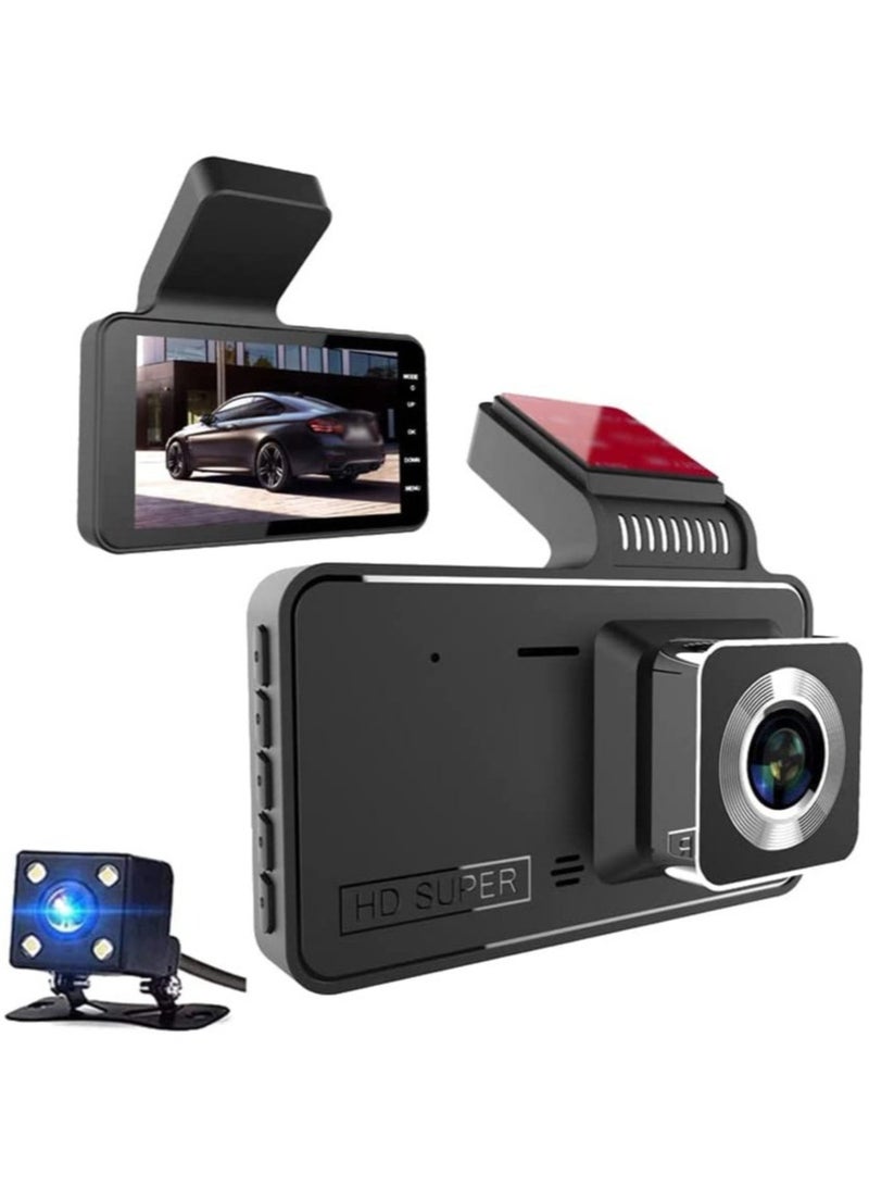 Generic 4" LCD Car Camera 1080P DVR Dual Lens Dash Cam Front Rear Inside Night Vision G-sensor - Image 1