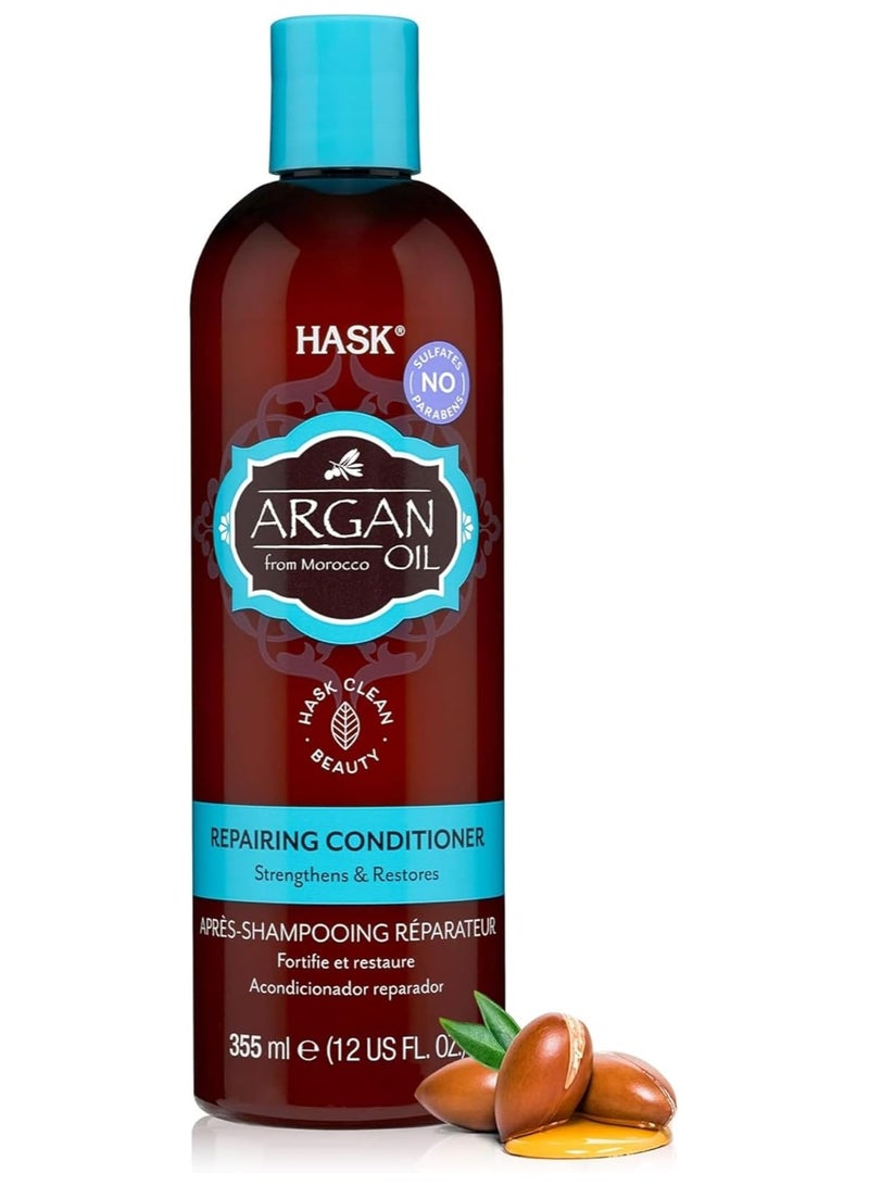 HASK Hask Argan Oil Repairing Conditioner – 355ml, Strengthens & Restores Shine  - Image 1