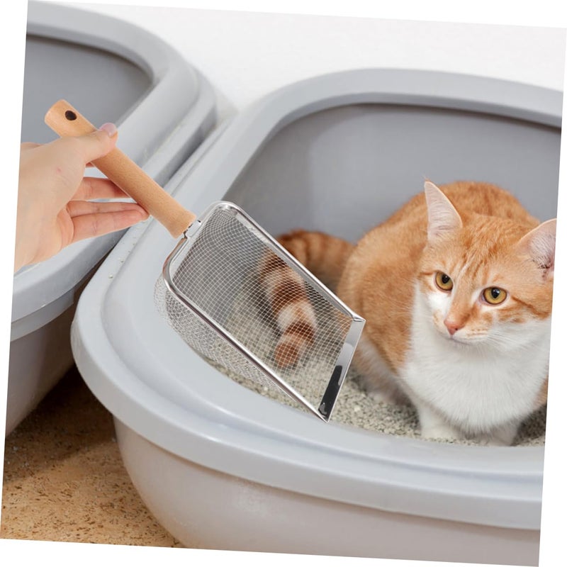 Ergonomic Cat Litter Scoop with Non Slip Handle and Filtered Design Durable Stainless Steel for Easy Cleaning - Image 4