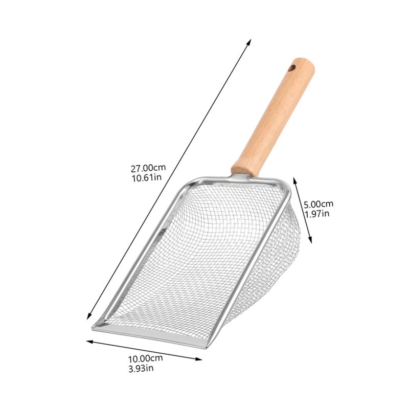 Ergonomic Cat Litter Scoop with Non Slip Handle and Filtered Design Durable Stainless Steel for Easy Cleaning - Image 3