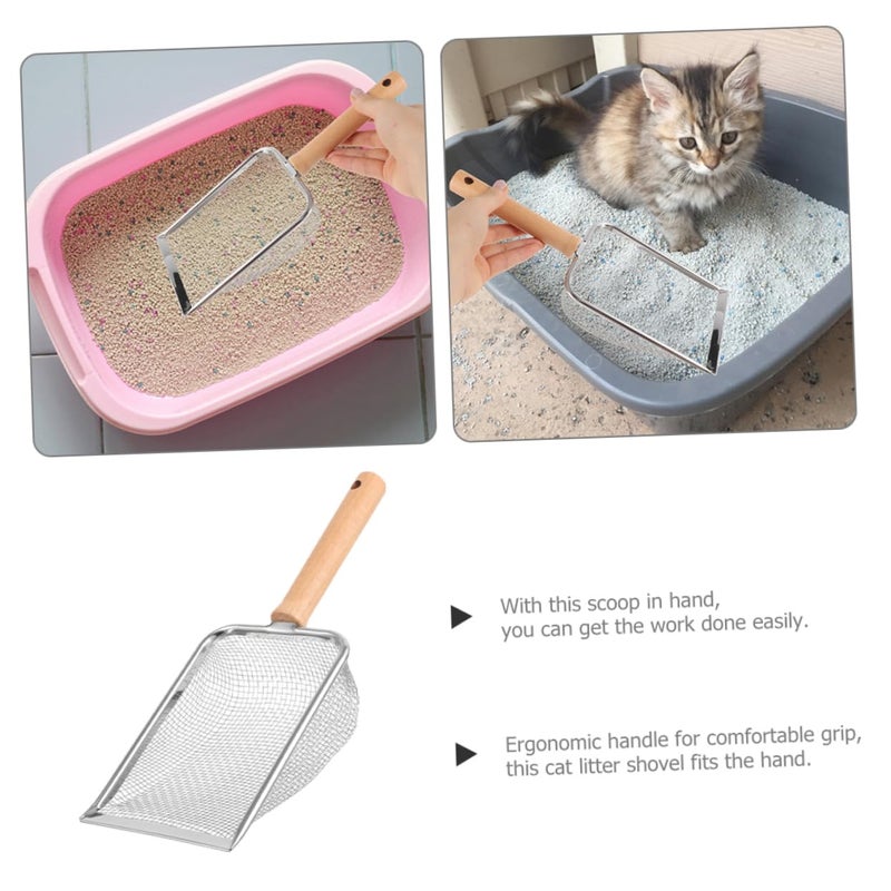 Ergonomic Cat Litter Scoop with Non Slip Handle and Filtered Design Durable Stainless Steel for Easy Cleaning - Image 5