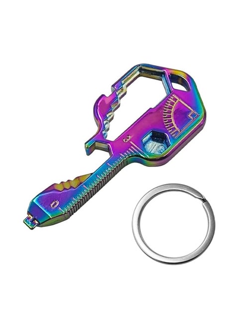 Multifunction Tool, Keychain Multitool, 24 in 1 Key Tool, Portable Key Shaped Pocket Tools, Hand Tools Repair Gadgets Ruler, Bottle Opener, Drill Drive, Screwdriver, Hex Wrench (color)