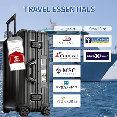 SEAVILIA 8 Pack Luggage Tags Travel Essentials & Cruise Essentials for NCL, Princess, Carnival, Royal Caribbean & Celebrity Cruise Ships by SEAVILIA - Image 3