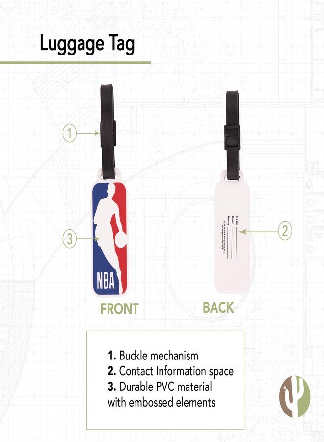 Desert Cactus NBA Luggage Tag - NBA Licensed Bag Tag for Suitcase, Backpack, Travel, or Sports Fan Gear (PVC Luggage Tag) - Image 2