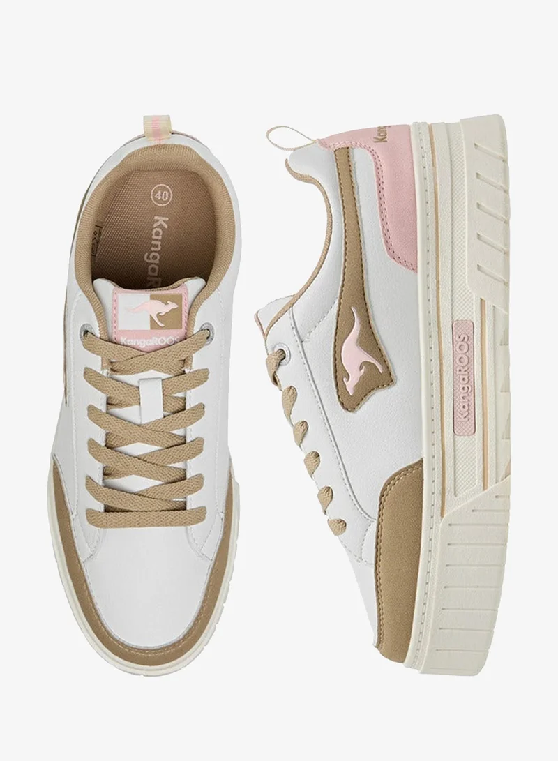 kangaROOS Women's Panelled Lace-Up Sports Shoes